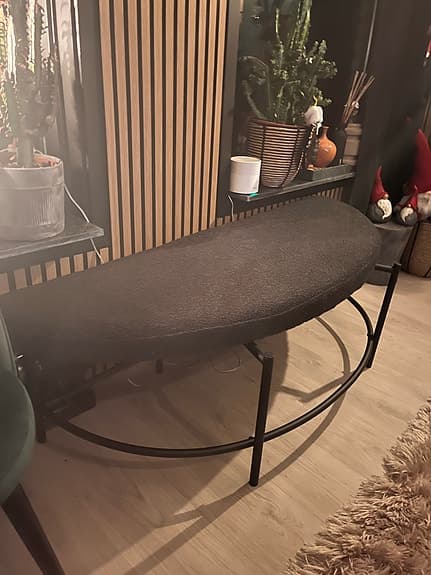 Bänk puff halvmåne sittbänk