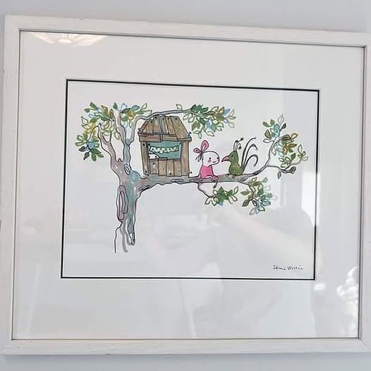 Konsttryck / illustration av Stina Wirsén, tavla, barnrum, konst