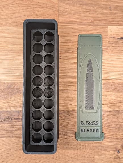 8.5x55 Blaser - ammunitionslåda för x20 skott