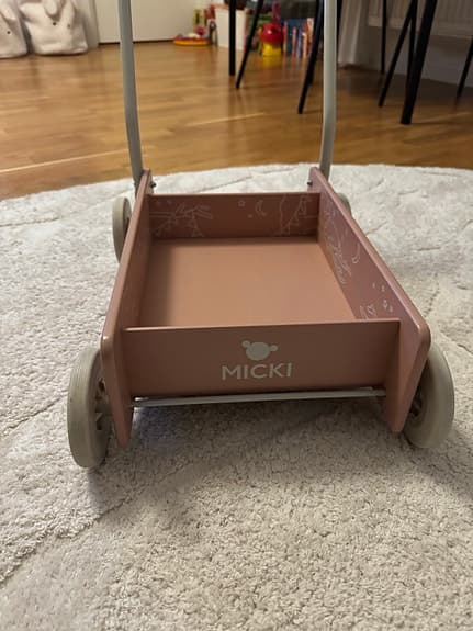 Lära gå vagn Micki rosa