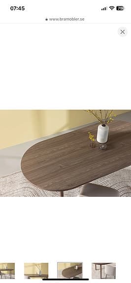 NYTT  Matbord 75x90x180 cm Brun