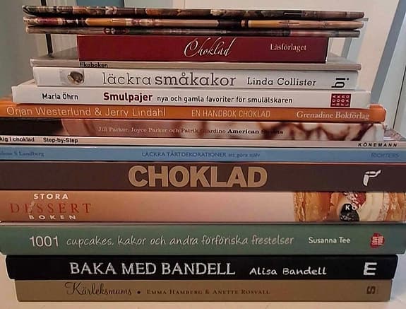 Blandade bakböcker. Kakbok. Recept. Kakor. Choklad