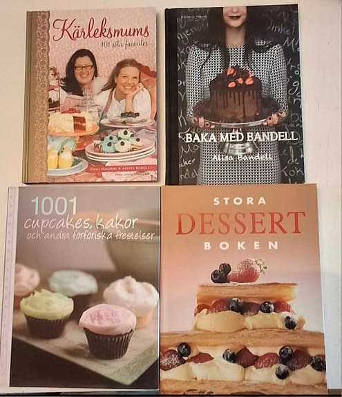 Blandade bakböcker. Kakbok. Recept. Kakor. Choklad