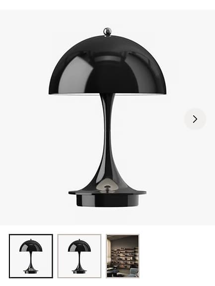 Louis Poulsen Verner Panton bordslampa svart