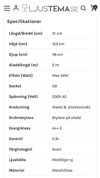 Astoria golvlampa - funktion och design i vacker kombo, Globen Lighting