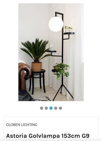 Astoria golvlampa - funktion och design i vacker kombo, Globen Lighting