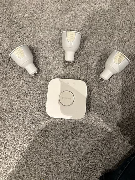 Philips hue white & color GU10 spottar 3 st & huebridge