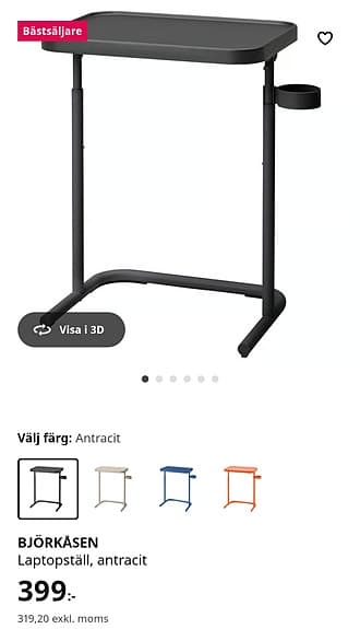 Liten skrib bord 200 kr som ny