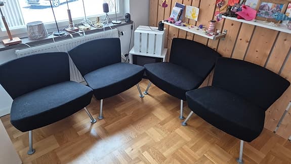 4 st klassiska fåtöljer Offecct "Tinto" designade av Claesson, Koivisto, Rune
