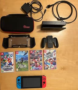 Nintendo Switch Spelkonsol med tillbehör och spel