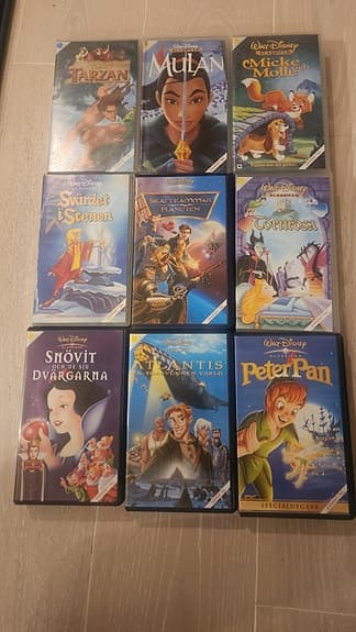 Disney Klassiker VHS-filmer 9 st