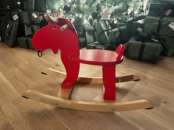 IKEA Gunghäst barnleksak röd trä