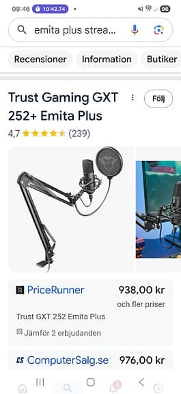 Trust Emita Plus Mikrofonpaket med arm och popfilter