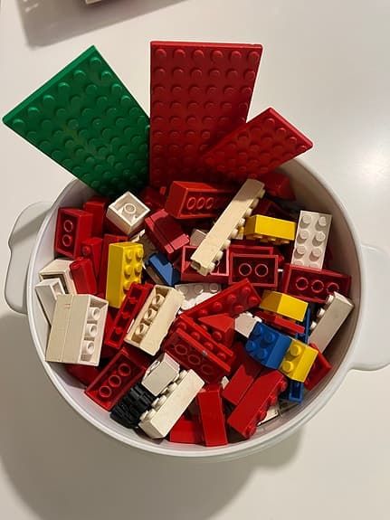 LEGO Byggklossar blandade färger och storlekar