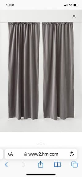 Nya (nypris 799 kr) H&M Home gardiner i bomullssammet,