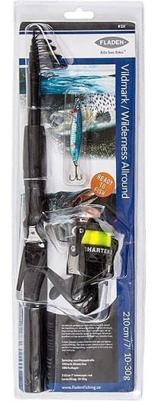 Fiskesett Fladen 210cm 10–30g Vildmark Allround Teleskop. 100m 0.30mm 1 kullager