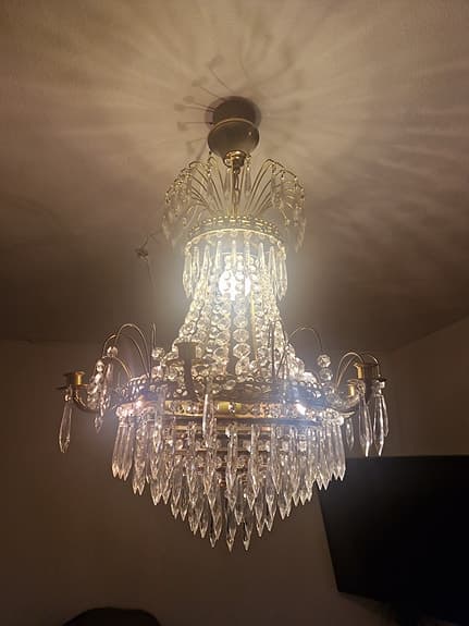 Kristallkrona med 6 armar