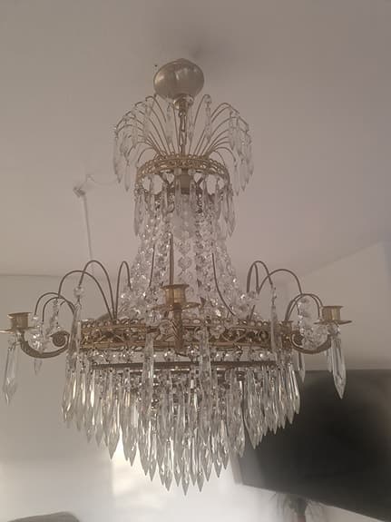 Kristallkrona med 6 armar