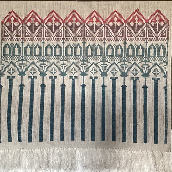 VÄGG DEKORATION NY VACKER HAND VÄVD LIN INREDNINGSDETALJ SAKRALT UTTRYCK PRESENT