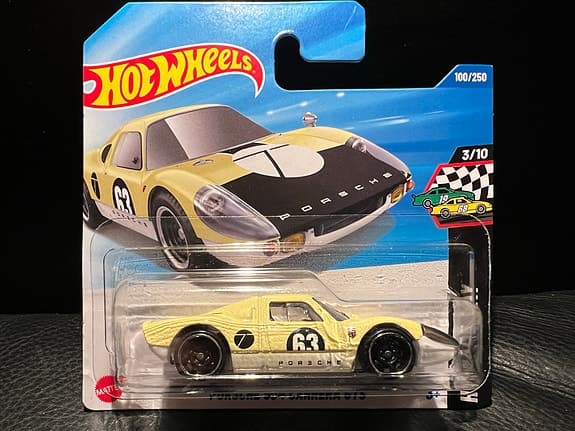Hot Wheels Porsche 904 Carrera GTS leksaksbil gul