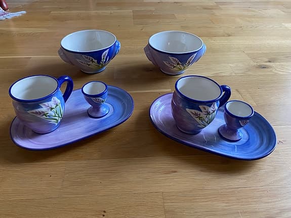 FRUKOSTSERVIS, 8 delar, keramik,