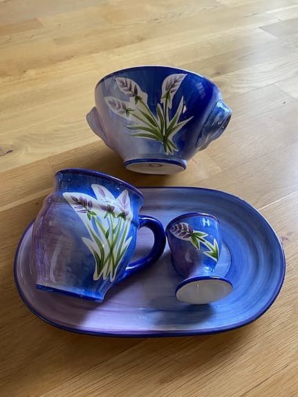 FRUKOSTSERVIS, 8 delar, keramik,