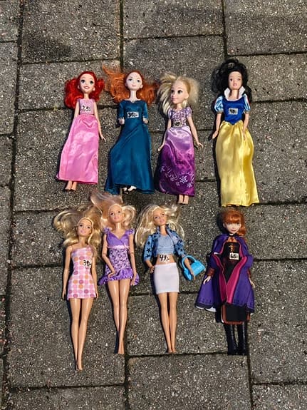 Barbie + Disney Prinsess dockor