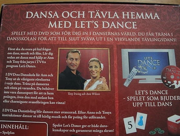 Let's dance sälskapspel. Med upp till dans lek
