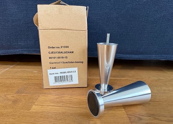 Sängben kromade 4st