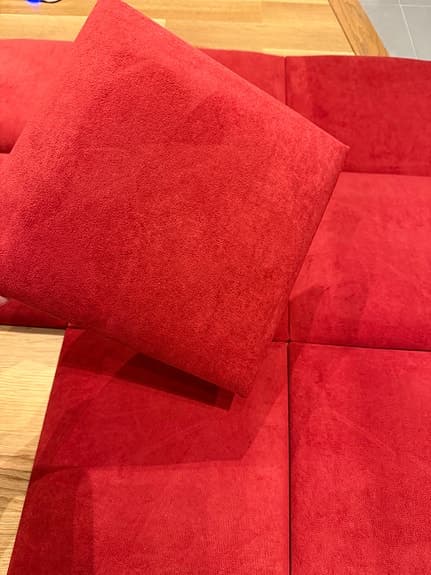 Väggmonterad panelen / sänggavel 12 stycken 25 cmx25cm