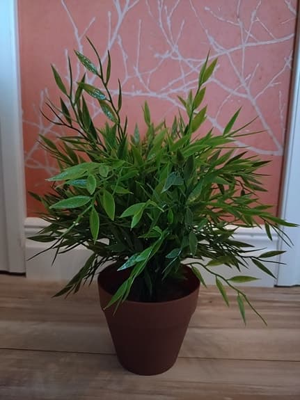 Konstgjorda bambu i kruka, två stycken