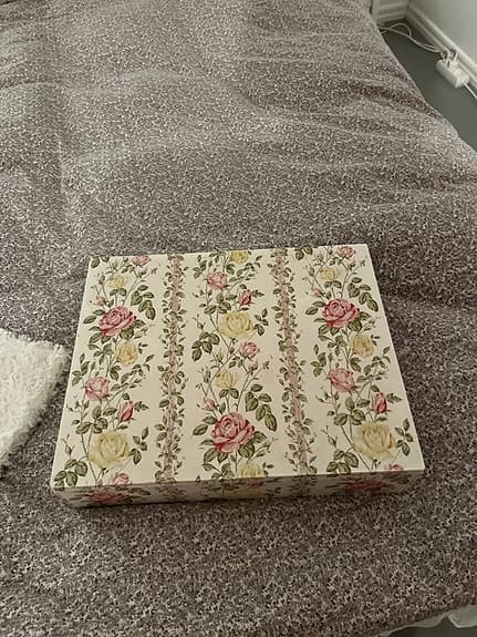 Fin förvaringslåda vintage m fack