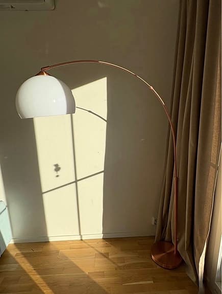 golvlampa justerbar koppar