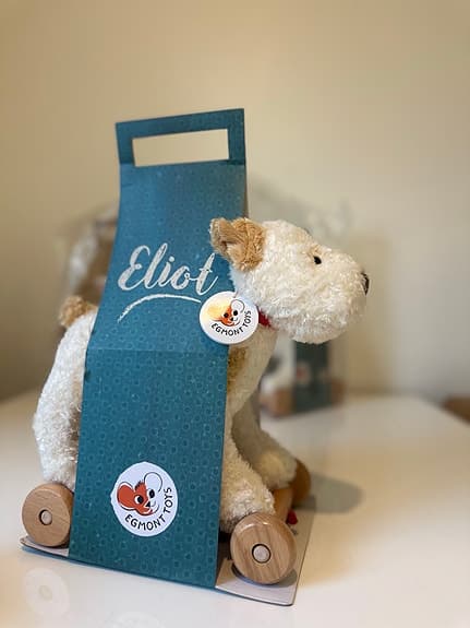 Done by Deer Eliot Barnleksak Hund på hjul