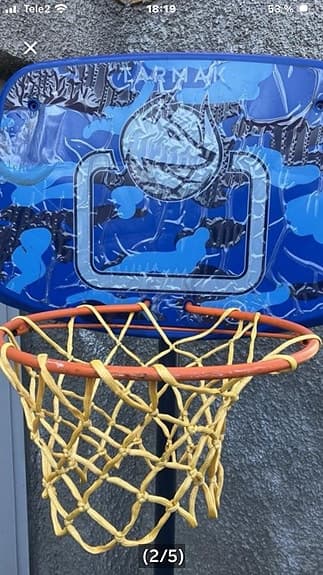 Tarmak Basketkorg med ställning blå