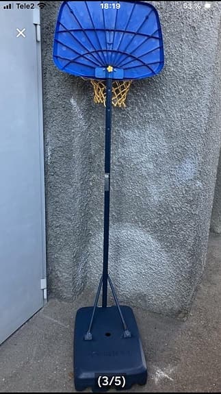 Tarmak Basketkorg med ställning blå