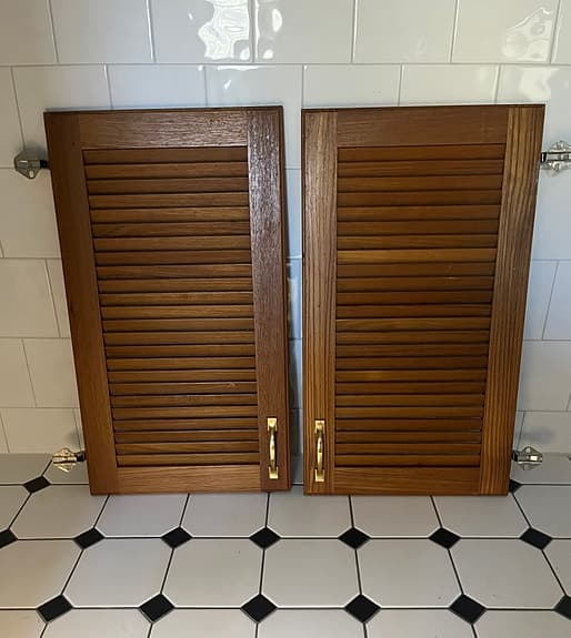 Skåpluckor i teak  2-pack