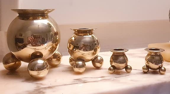 4 Kulljusstakar Bla KEE Mora Ljusstakar Mässing Jul