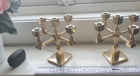 Set om 2 : Gusum MINI- Mässing Ljusstake