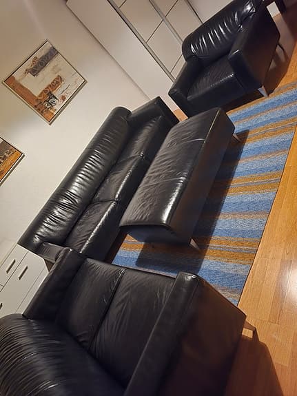 Soffa soffgrupp i läder