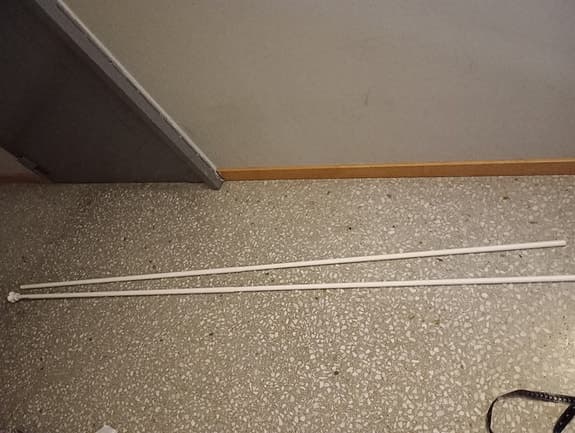 Gardinstång 2-stycken  vit