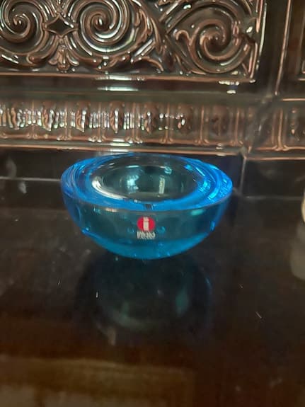 turkos ljusstake ljushållare Iittala