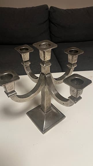 Tennkandelaber/ljusstake