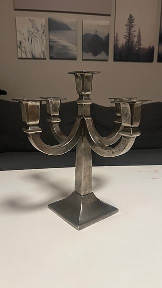 Tennkandelaber/ljusstake