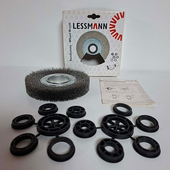 Helt ny LESSMANN rundstålborste rundborste ståltråd korrugerad 150 mm