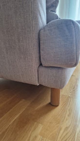 Stilren grå 3-sits soffa, 210 cm – Stockholm Sovrum
