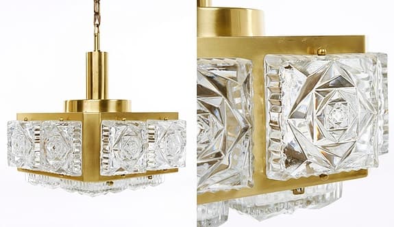 Vintage Orrefors Taklampa - av Carl Fagerlund 60-tal - Kristallkrona/Ljuskrona