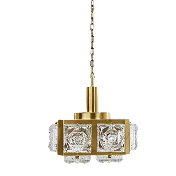 Vintage Orrefors Taklampa - av Carl Fagerlund 60-tal - Kristallkrona/Ljuskrona