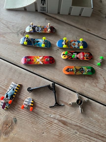 Finger skateboards med ramp