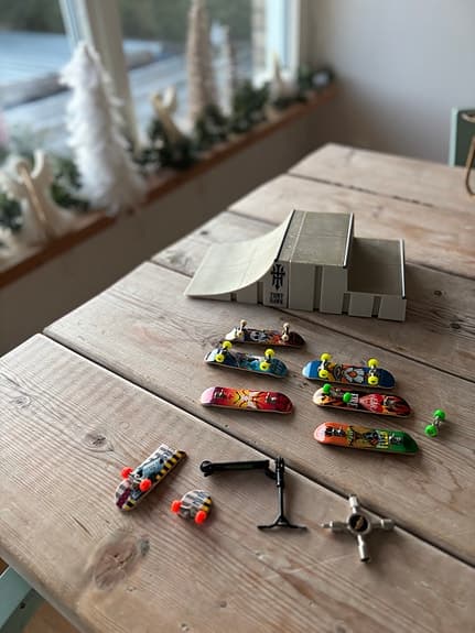 Finger skateboards med ramp